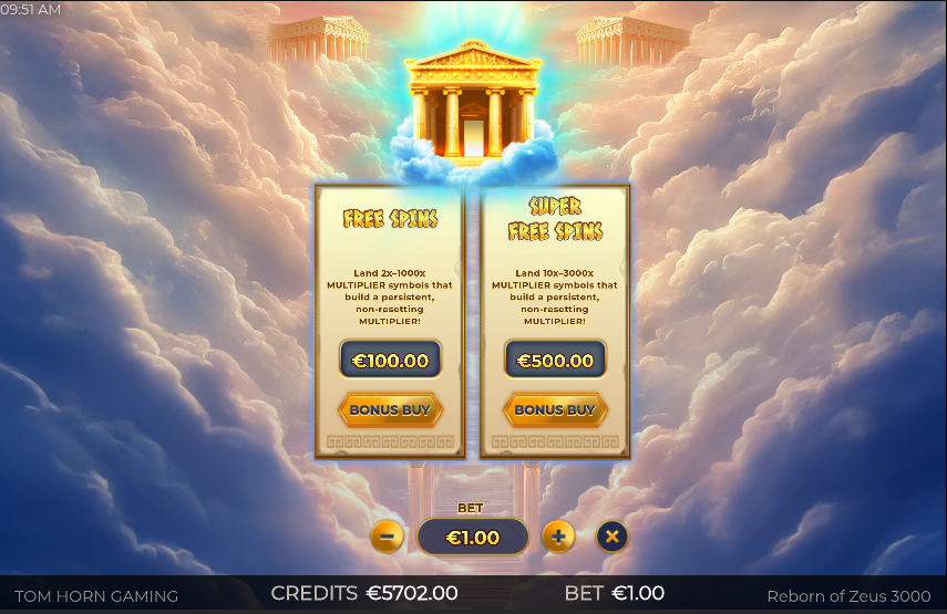 Reborn of Zeus 3000 Bonus Buy